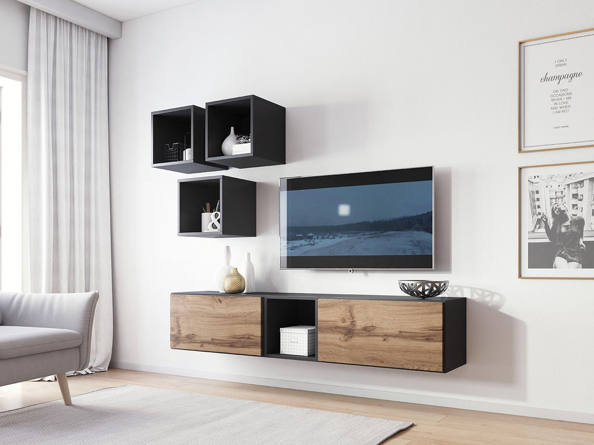 TV-állvány Roco (Nessor NS03), Szín: Antracit + Wotan tölgy 4700079
