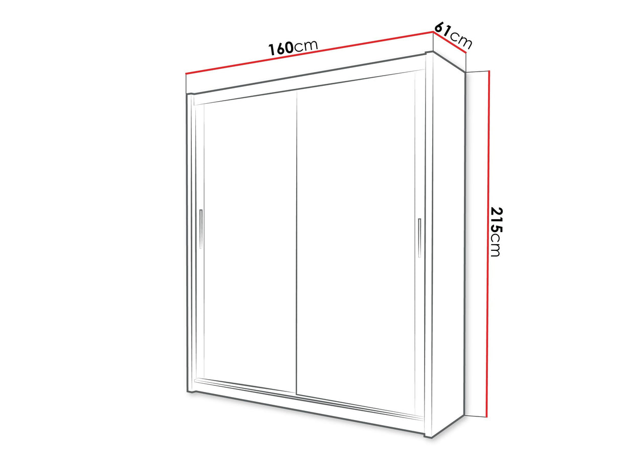 Gardróbszekrény PARIS 160 /, Szélesség: 160 cm