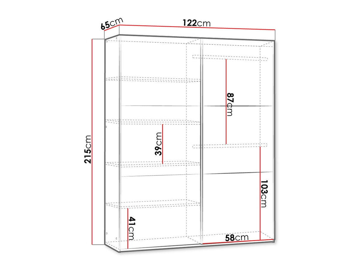 Gardróbszekrény VIGO 120, Szín: Fehér 4805858