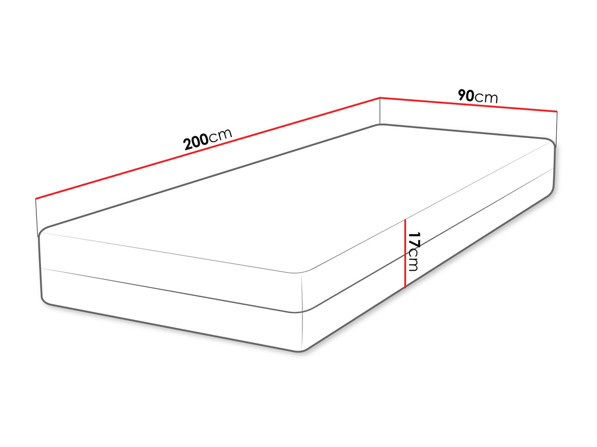 Matrac VELORA POCKET 17 H3, Méretek: 90 x 200