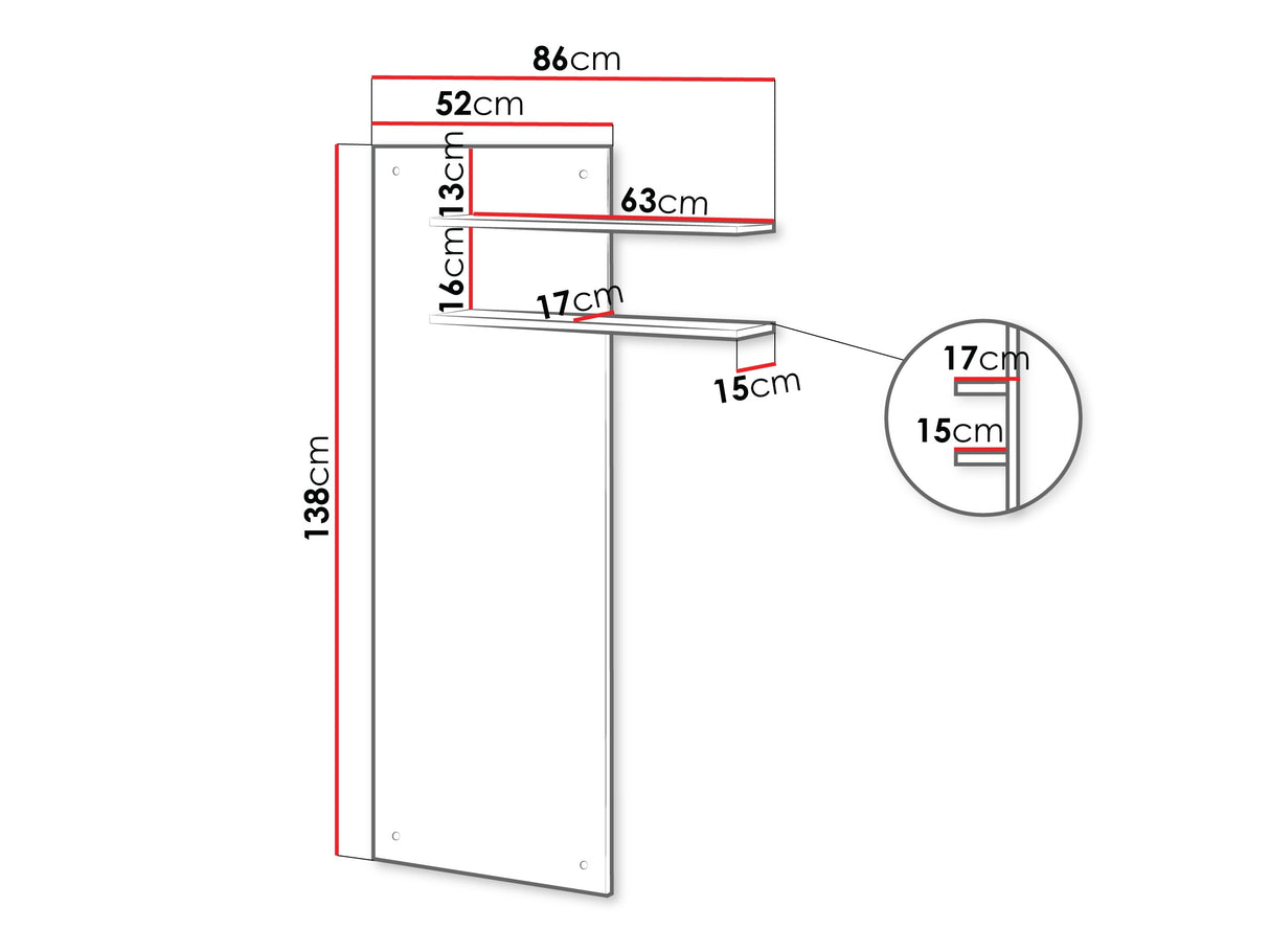 Fali polc Panel MASHA