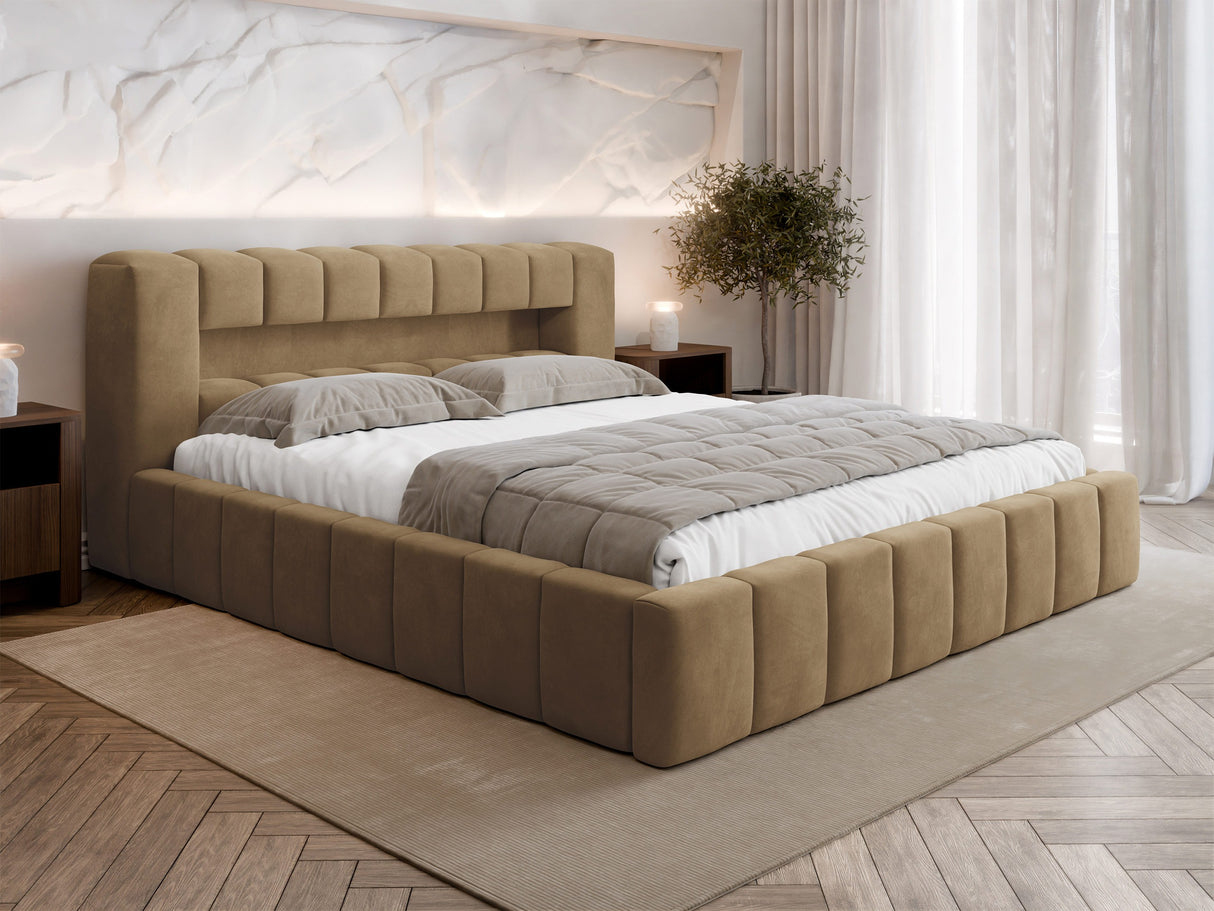 Ágy AMARO, Szín: Velluto 30, Alvó felület mérete: 160 x 200 cm