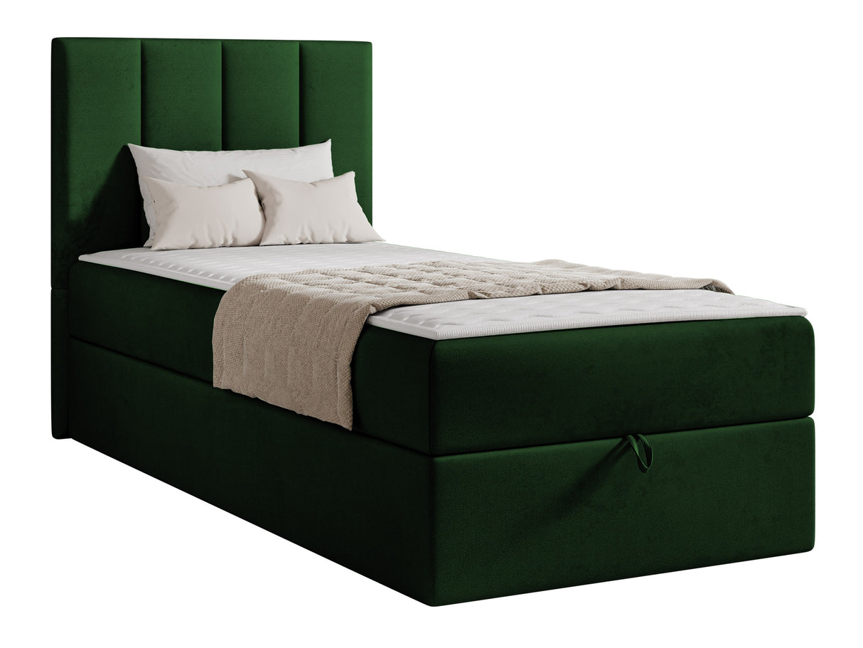 Kontinentális ágy Łoże REBOS + topper M, Szín: Polo 889, Alvó felület mérete: 90 x 200 cm