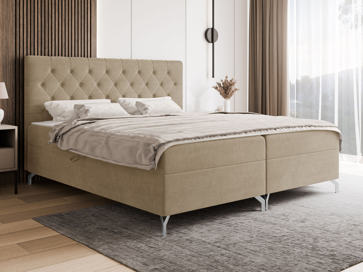Kontinentális ágy Łoże GULIETTE + topper M, Szín: Fresh 03, Alvó felület mérete: 140 x 200 cm 4933732
