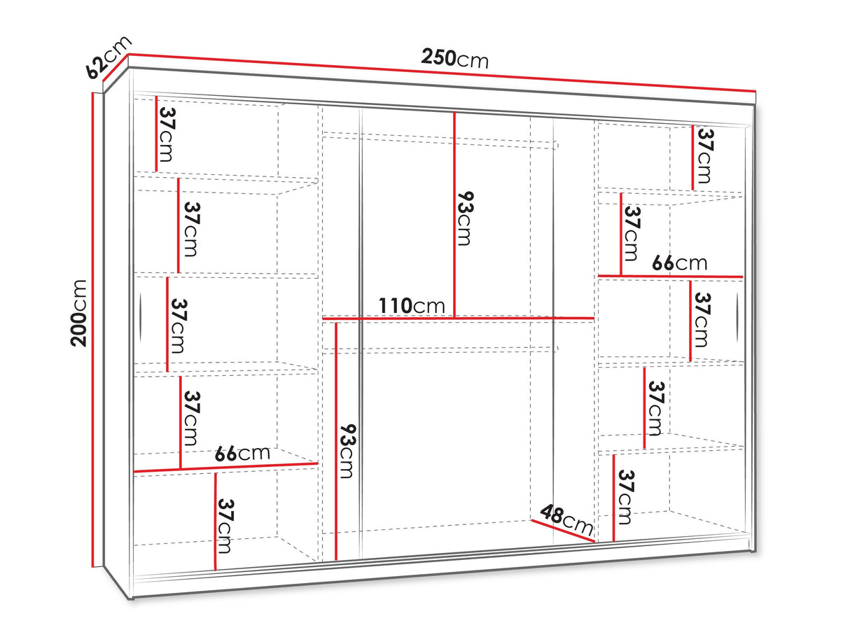 Gardróbszekrény WIKA 250, Szín: Artisan tölgy, Fiókok: Nem 4994366