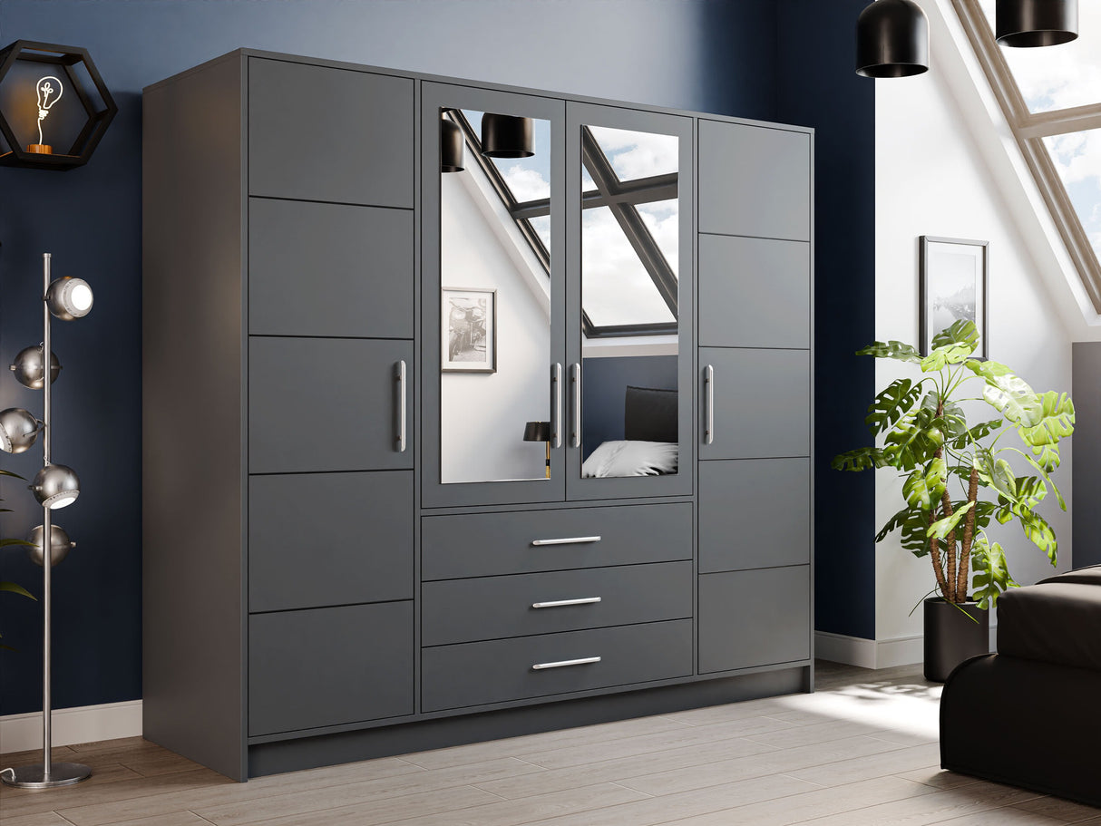 Gardróbszekrény BALI D4, Szín: Grafit 5020967