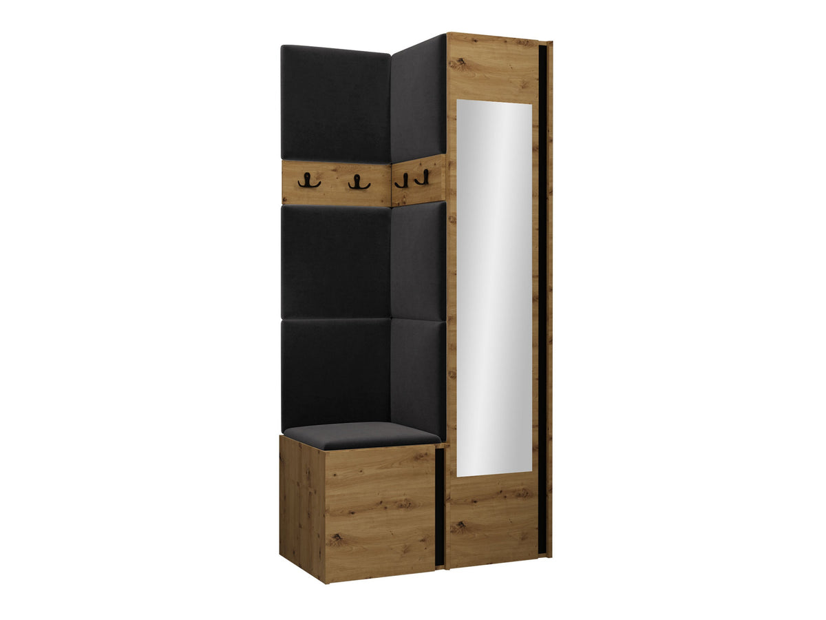 Előszoba garnitúra ORION XXV (Tavasz XXV), Keret színe: Artisan tölgy + Fekete, Puha falpanel színe: Polo 897 5053169