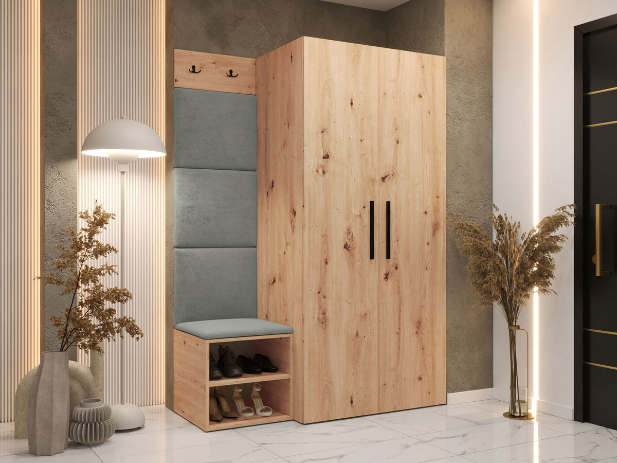 Előszoba garnitúra Garderoba MEDI IV, Keret színe: Artisan tölgy, Puha falpanel színe: Polo 894 5121291