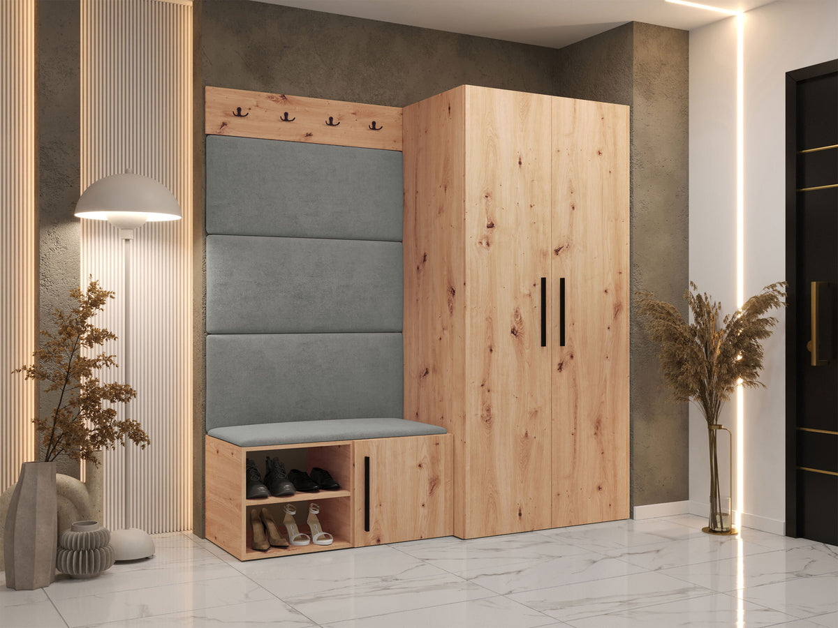 Előszoba garnitúra Garderoba MEDI I, Keret színe: Artisan tölgy, Puha falpanel színe: Polo 894 5121368