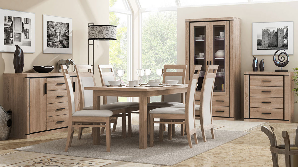 Könyvespolc Dallas D17 (Xavier), Szín: Sonoma tölgy, Led világítás: Igen