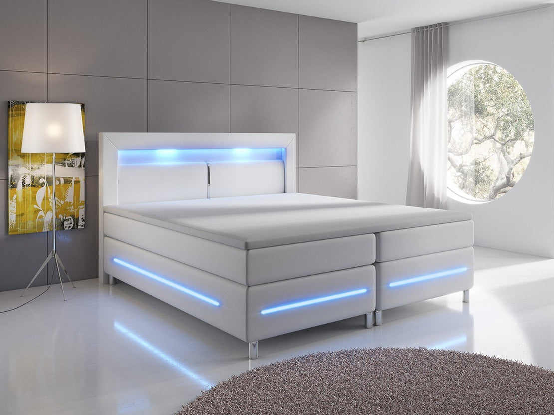 Kontinentális ágy Milanem, Szín: Öko bőr Soft 10, Alvó felület mérete: 140 x 200 cm