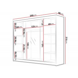 Amber 250 Vi gardróbszekrény
