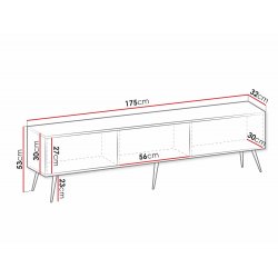 Rtv Oro Mdf 175 + Nóżki tv-állvány