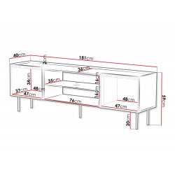 Rtv Lucca 180 2D Ef tv-állvány