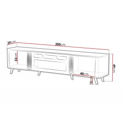 Rtv Volare 200 Ef + Kominek tv-állvány