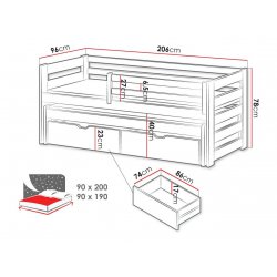 Senso 90X200 St.flex Ágy