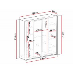 Savana 210 gardróbszekrény