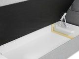 Kontinentális ágy GARDA LUX (Hudson Lux 1), Szín: Soft 11, Alvó felület mérete: 90 x 200 cm, Ágyneműtartó: Jobbra