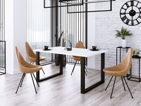 Asztal IMPERIAL (Wawik) 185x90, Szín: Fehér + Fekete