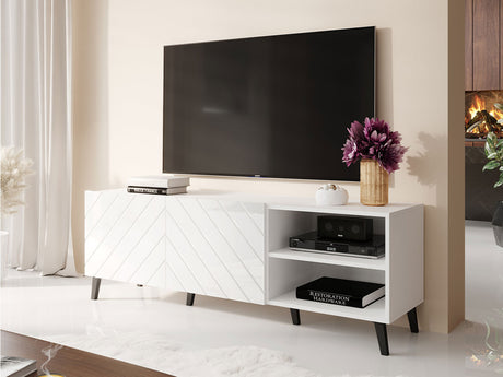TV-állvány ABETO 150 (Zitok 150), Szín: Fehér + Fényes fehér