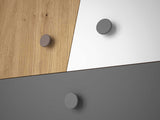 Könyvespolc Nero 5 (Wurak), Szín: Artisan tölgy + Fehér + Szürke