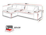 Sarokkanapé Diana (Dinem) Toptextil, Szín: Baloo 2073 + Baloo 2072, Változatok: Jobbos