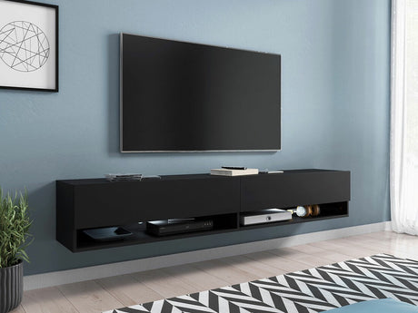 TV-állvány Lowboard A180 (Adenik 180), Led világítás: Igen, Szín: Grafit