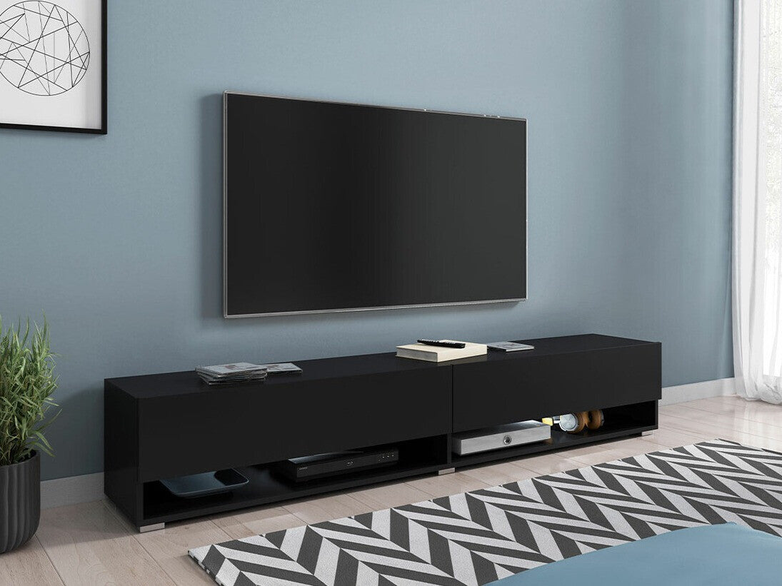 TV-állvány Lowboard A180 (Adenik 180), Led világítás: Igen, Szín: Grafit