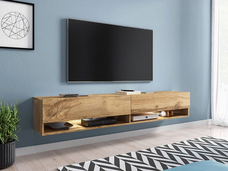 TV-állvány Lowboard A180 (Adenik 180), Led világítás: Igen, Szín: Wotan tölgy