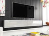 TV-állvány Lowboard D180 (Dlone 180), Led világítás: Igen, Szín: Fehér + Fényes fehér