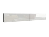 TV-állvány Lowboard D180 (Dlone 180), Led világítás: Nem, Szín: Fehér + Fényes fehér