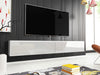 TV-állvány Lowboard D180 (Dlone 180), Led világítás: Nem, Szín: Fehér + Fényes fehér