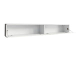 TV-állvány Lowboard D180 (Dlone 180), Led világítás: Nem, Szín: Fehér + Fényes fehér
