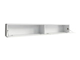 TV-állvány Lowboard D180 (Dlone 180), Led világítás: Igen, Szín: Fehér + Fényes fehér