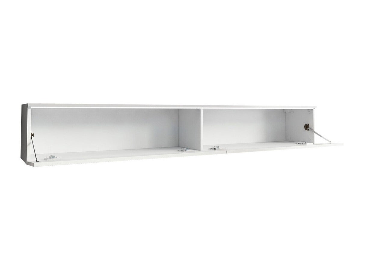 TV-állvány Lowboard D180 (Dlone 180), Led világítás: Nem, Szín: Wotan tölgy + Fényes fekete