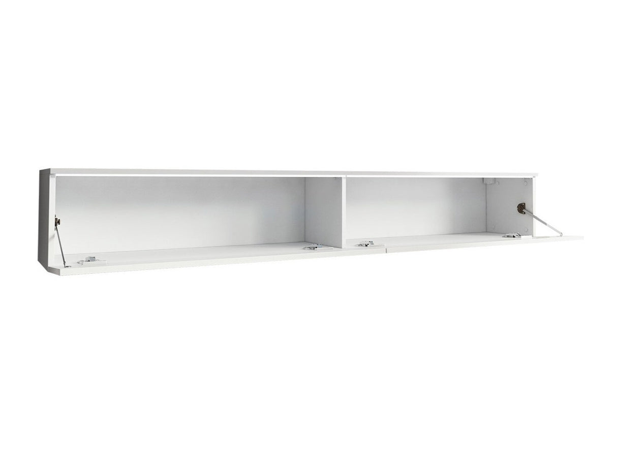 TV-állvány Lowboard D180 (Dlone 180), Led világítás: Igen, Szín: Wotan tölgy + Fényes fekete