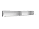 TV-állvány Lowboard D180 (Dlone 180), Led világítás: Igen, Szín: Wotan tölgy + Fényes fekete