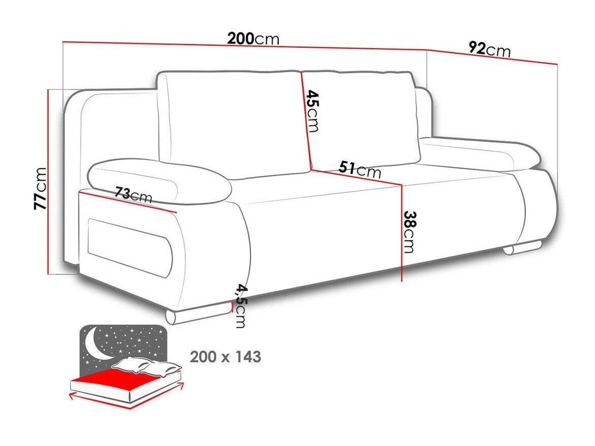 Kanapéágy Emma (Ernas), Szín: Uttario Velvet 2956 + Uttario Velvet 2955