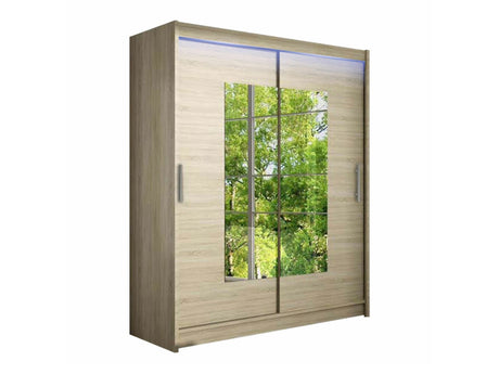 Gardróbszekrény Westa III (Presto), Szín: Sonoma tölgy, Led világítás: Igen