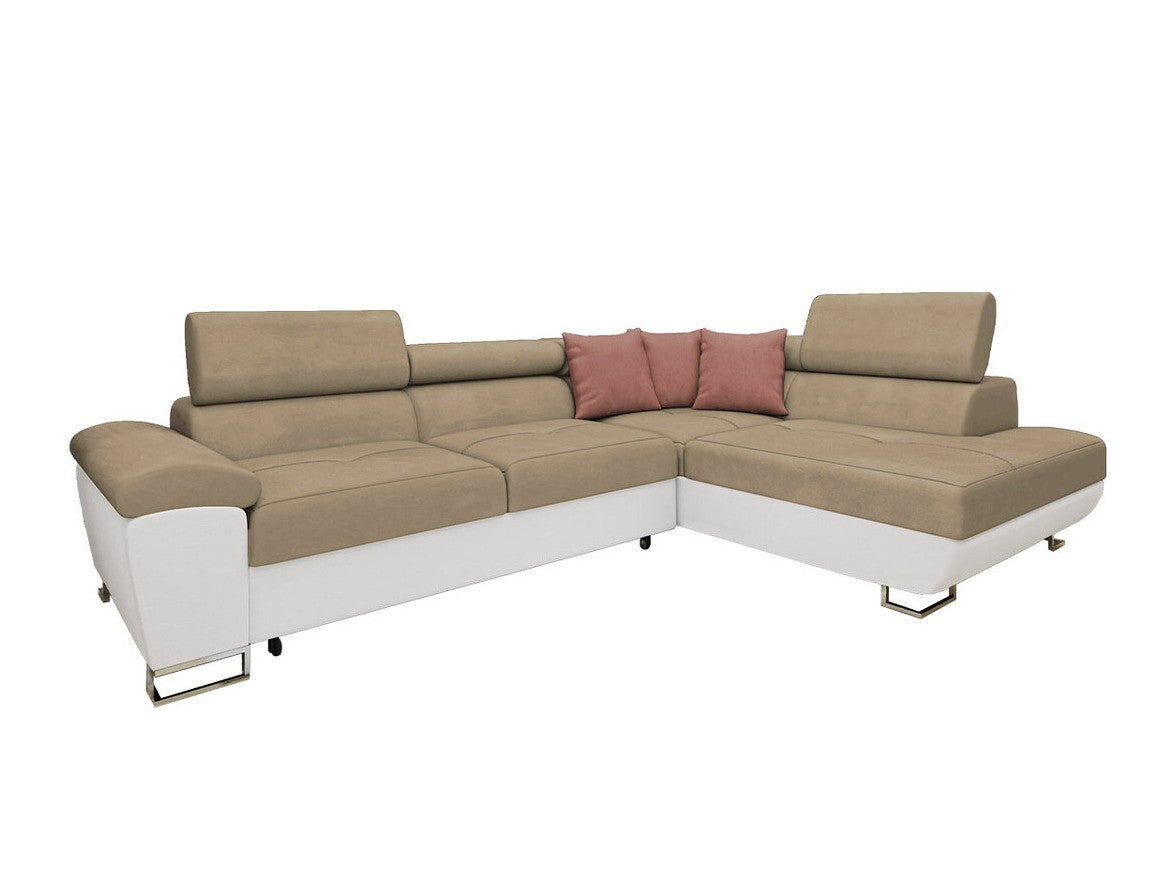 Sarokkanapé Kiságyere (Alvin), Szín: Soft 017 + Uttario Velvet 2979 + Uttario Velvet 2955, Változatok: Jobbos