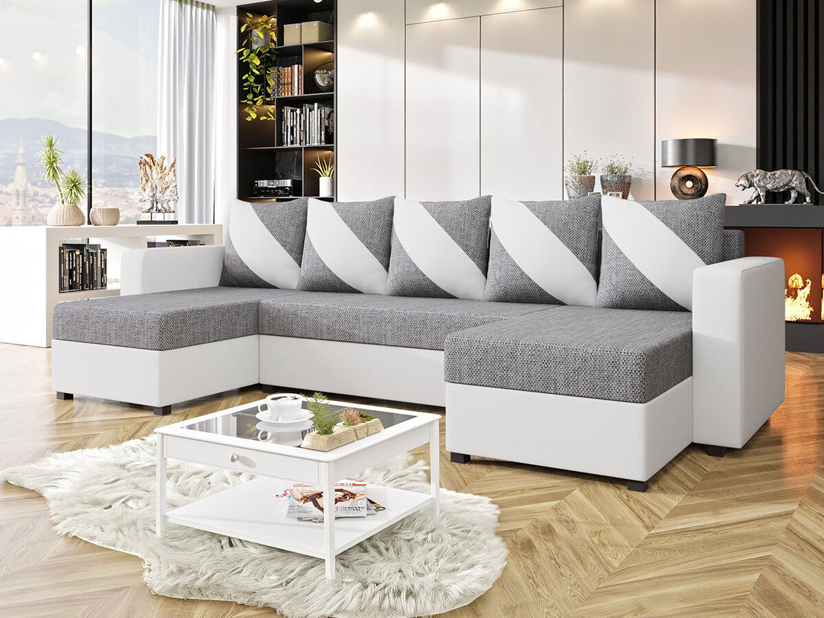 Sarokkanapé Astana U (Kodawi U), Szín: Öko bőr Soft 017 + Lawa 05