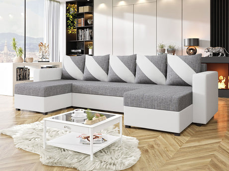 Sarokkanapé Astana U (Kodawi U), Szín: Öko bőr Soft 017 + Lawa 05