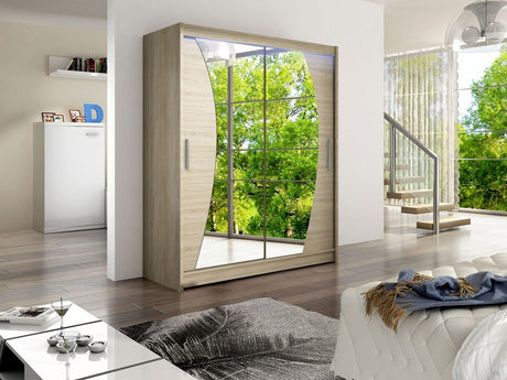 Gardróbszekrény Westa X (Presto), Szín: Sonoma tölgy, Led világítás: Igen