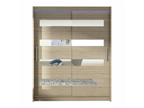 Gardróbszekrény Westa XIII (Presto XIII), Szín: Sonoma tölgy, Led világítás: Igen