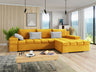 Sarokkanapé Bangkok (Kanton) Toptextil, Szín: Venus Velvet 2916 + Venus Velvet 2921, Változatok: Jobbos