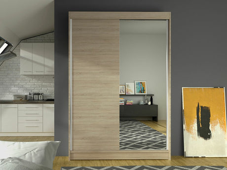 Gardróbszekrény Linem I (Parys I), Szín: Sonoma tölgy, Led világítás: Nem