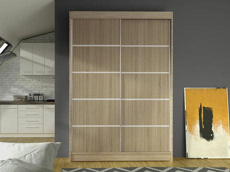 Gardróbszekrény Linem IV (Parys IV), Szín: Sonoma tölgy, Led világítás: Nem