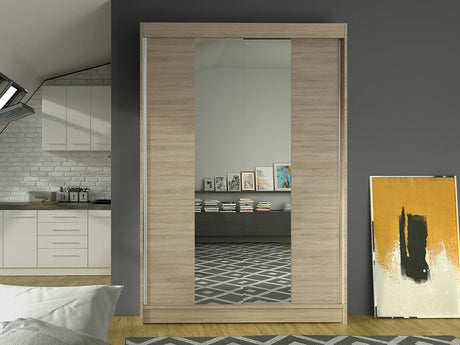 Gardróbszekrény Linem II (Parys II), Szín: Sonoma tölgy, Led világítás: Nem