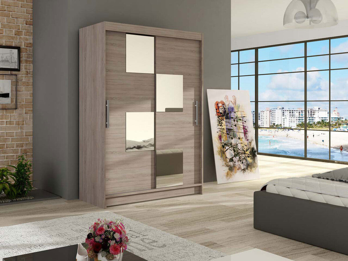Gardróbszekrény Miami III, Szín: Triufel tölgy, Led világítás: Nem