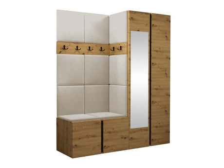 Előszoba garnitúra ORION XII (Tavasz XII), Keret színe: Artisan tölgy, Puha falpanel színe: Manila 02